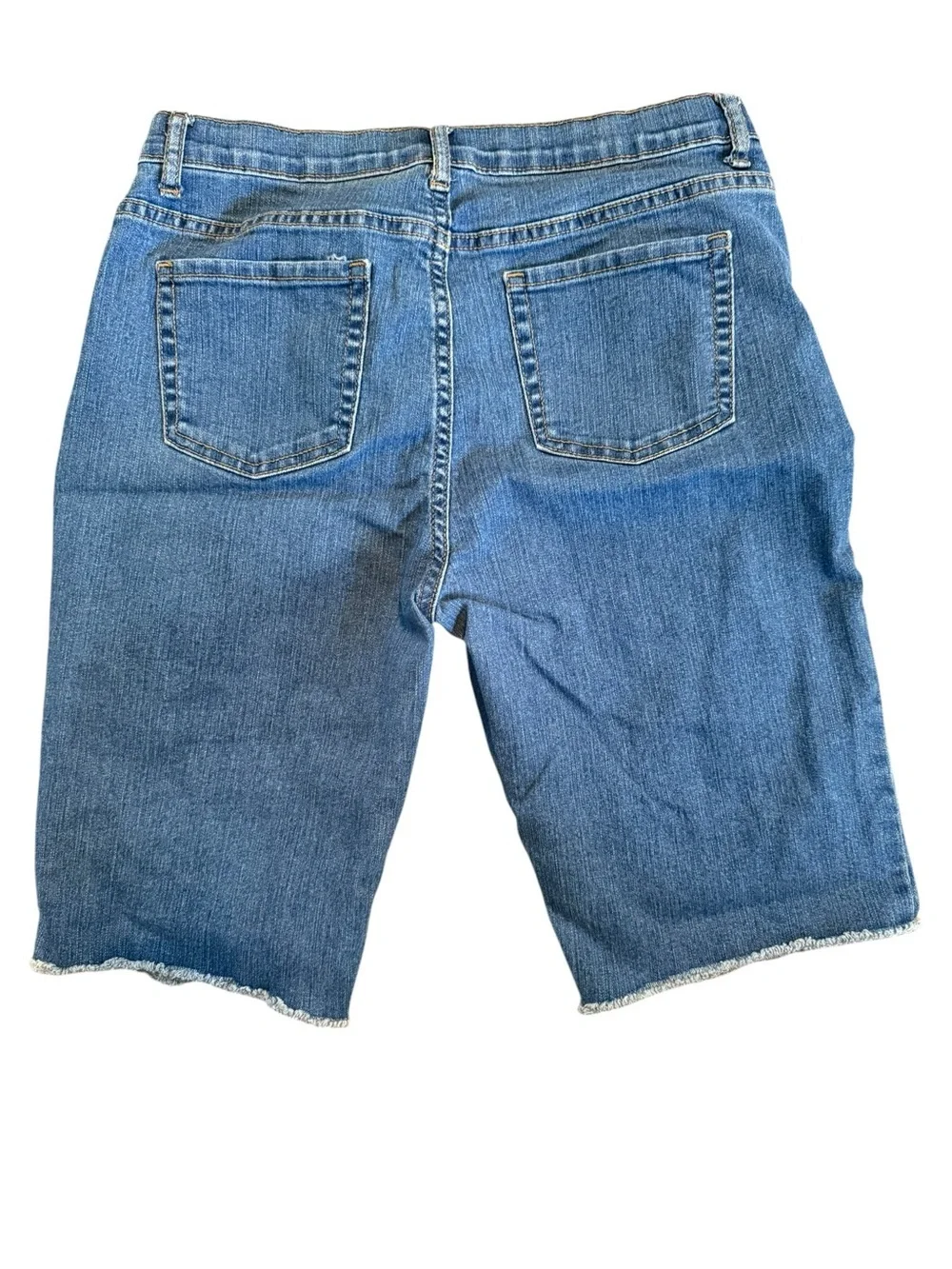 Place Denim Bermuda Shorts with Bleach-Splatter - Blue size Girls size 16